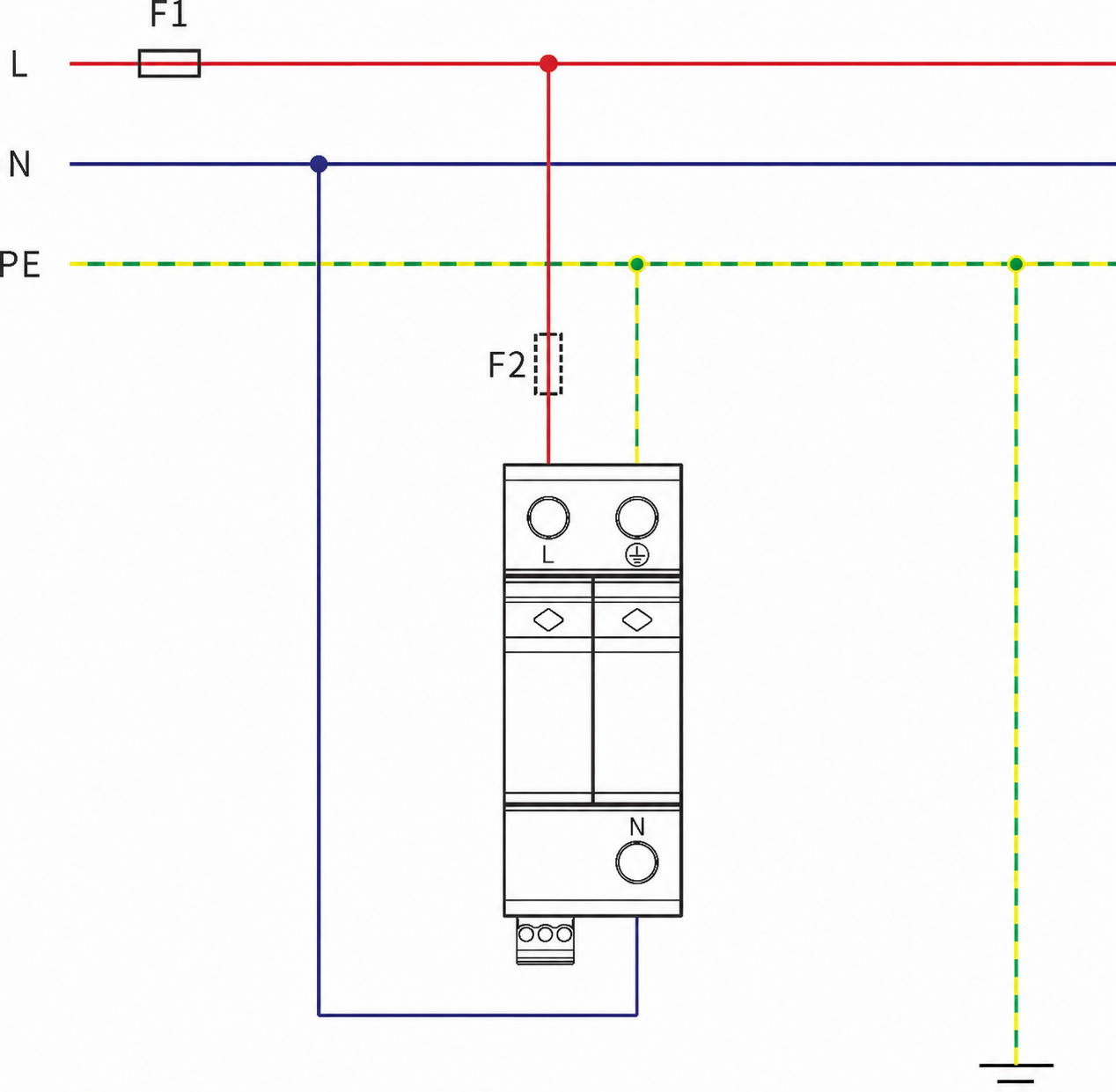 OSPD 101 DIN rail installation example