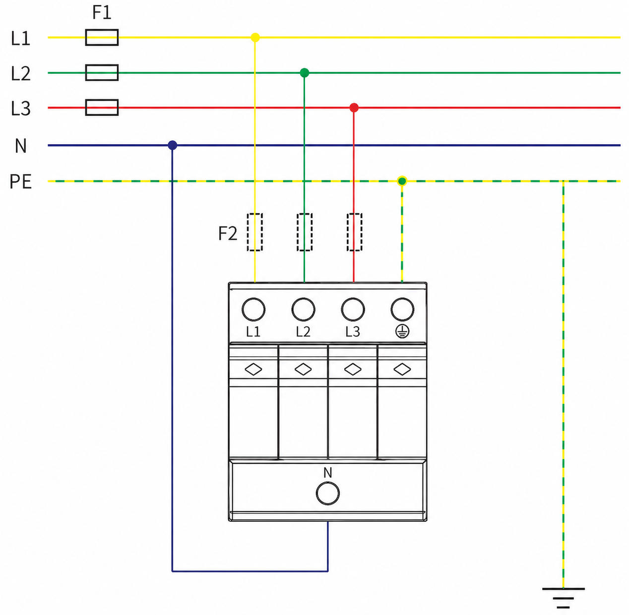 OSPD 301 DIN rail installation example